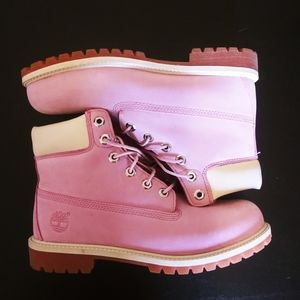 Pink Timberlands size 7 EUC
